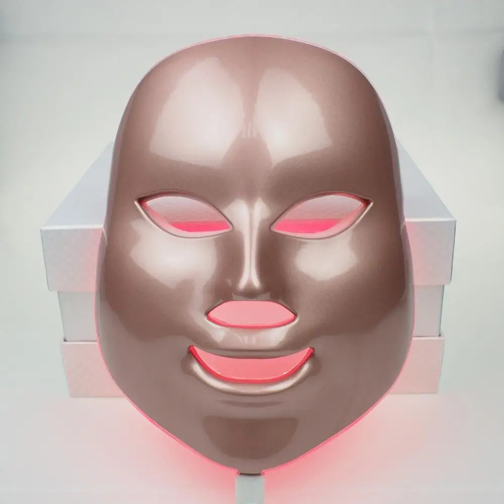 

7 Colors Beauty LED Facial-Mask Face LED Mask Microcurrent PDT Light Therapy Photon Skin Rejuvenation Care Wrinkle Acne Removal