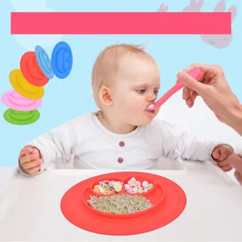 

Silicone Temperature Dinner plateSilicone Baby Teether Infant Food Grade Head Spoon DIY Pacifier Chain Accessories Teething Toy