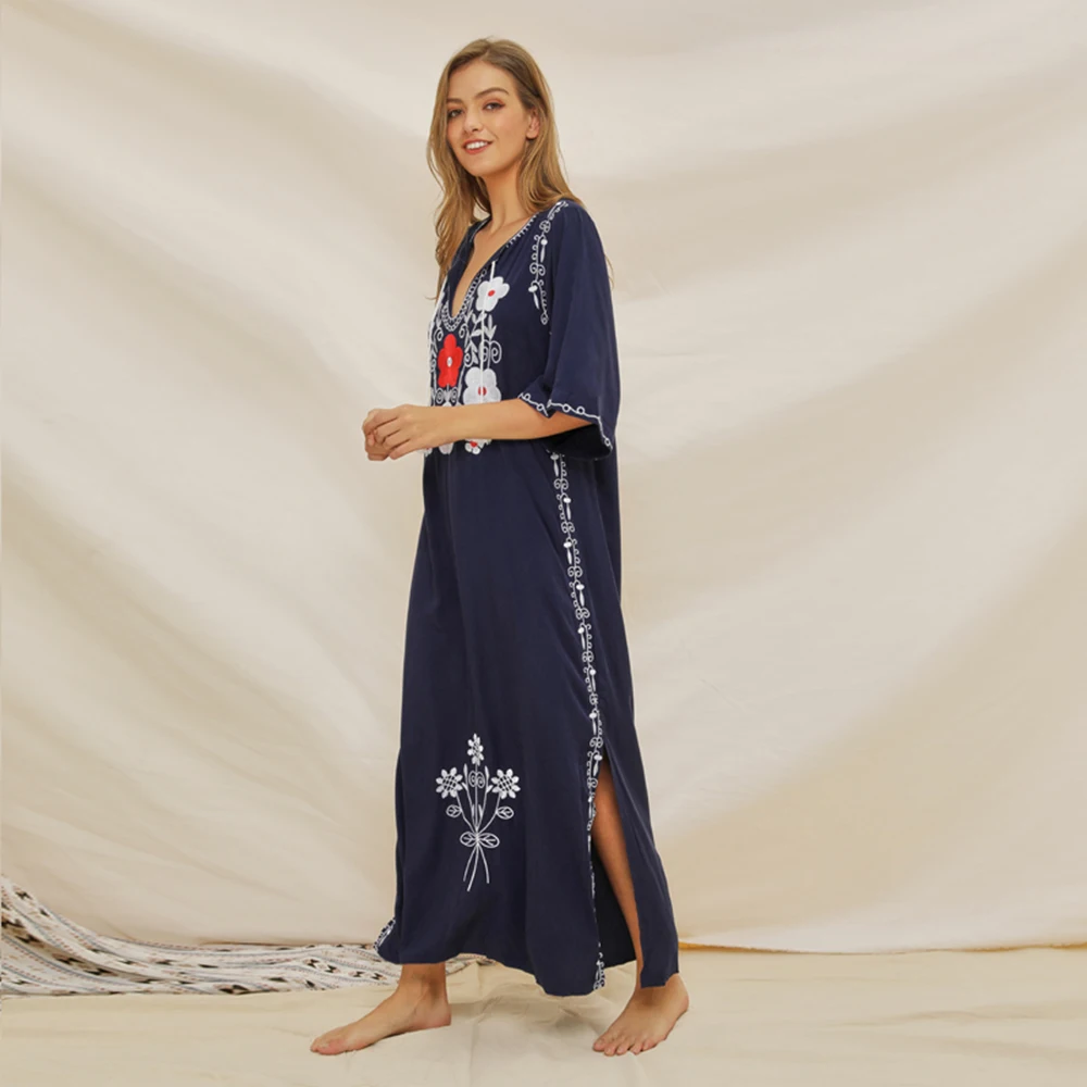 Suzhan, летнее женское богемное пляжное платье, длинное, для девушек, бохо, шикарные платья, труба, трендовые платья макси для Vestidos, кафтан, Praia Robe