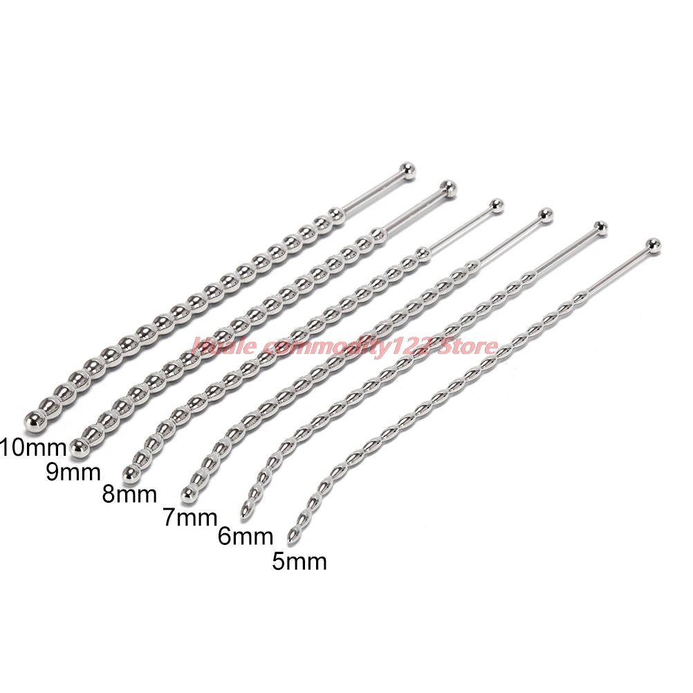 Solid 304 stainless steel urethral sound 5/6/7/8/9/10mm urethral dilators sex toys for men penis plug urethral sound toys