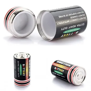 

Practical 1PC Creative Case Pill Box Storage Boxes Battery Secret Stash Diversion Safe Hidden Money Coin Container Organizer