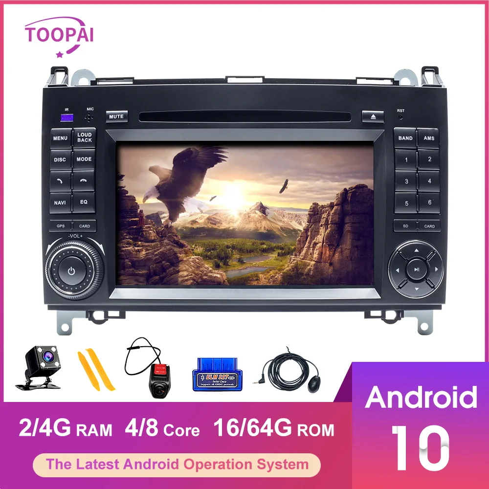 Автомобильный мультимедийный плеер TOOPAI на Android 10 с GPS для Mercedes Benz Vito B200 Volkswagen Crafter |