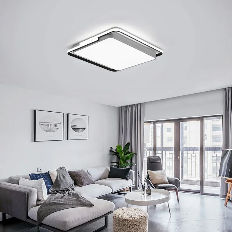 

Square Modern LED Ceiling Lights Iorn Acrylic Ceiling Lamp for living room bedroom kitchen lamparas de techo colgante moderna