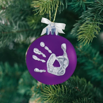 

A set for creativity. Christmas balloon "children's pen Print", purple