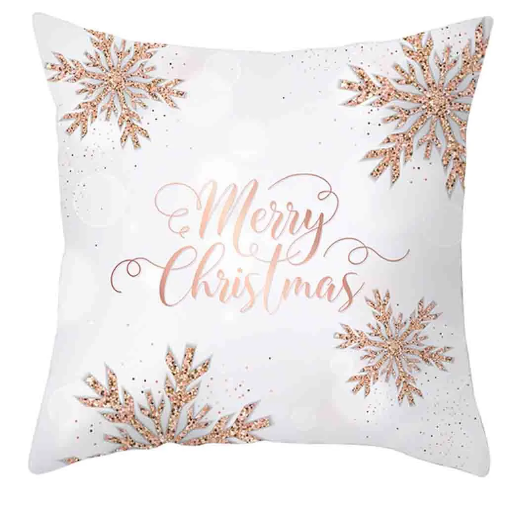 Рождественская наволочка для подушки креативный Рождественский пледы чехол для подушки милый мультфильм Санта Клаус вечерние чехол для декоративной подушки