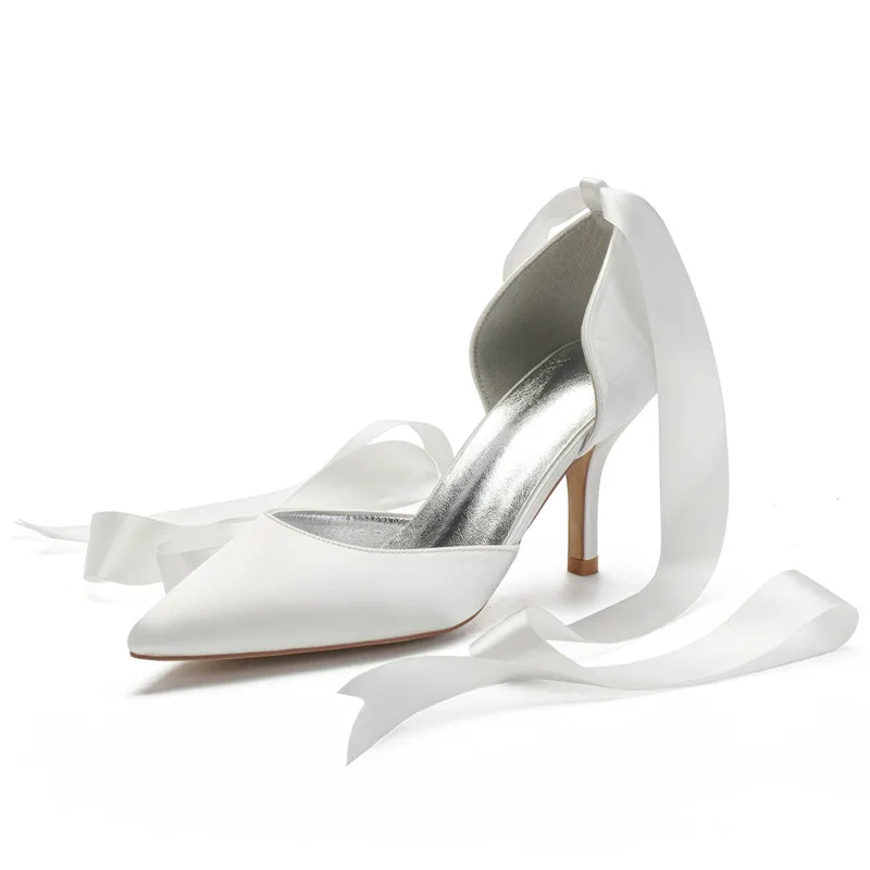 ribbon tie wedding shoes