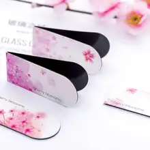 Красивая магнитная закладка вишневого цвета, креативная маленькая свежая офисная Студенческая папка для книг, мини-папка для книг, флип-зажим для книг