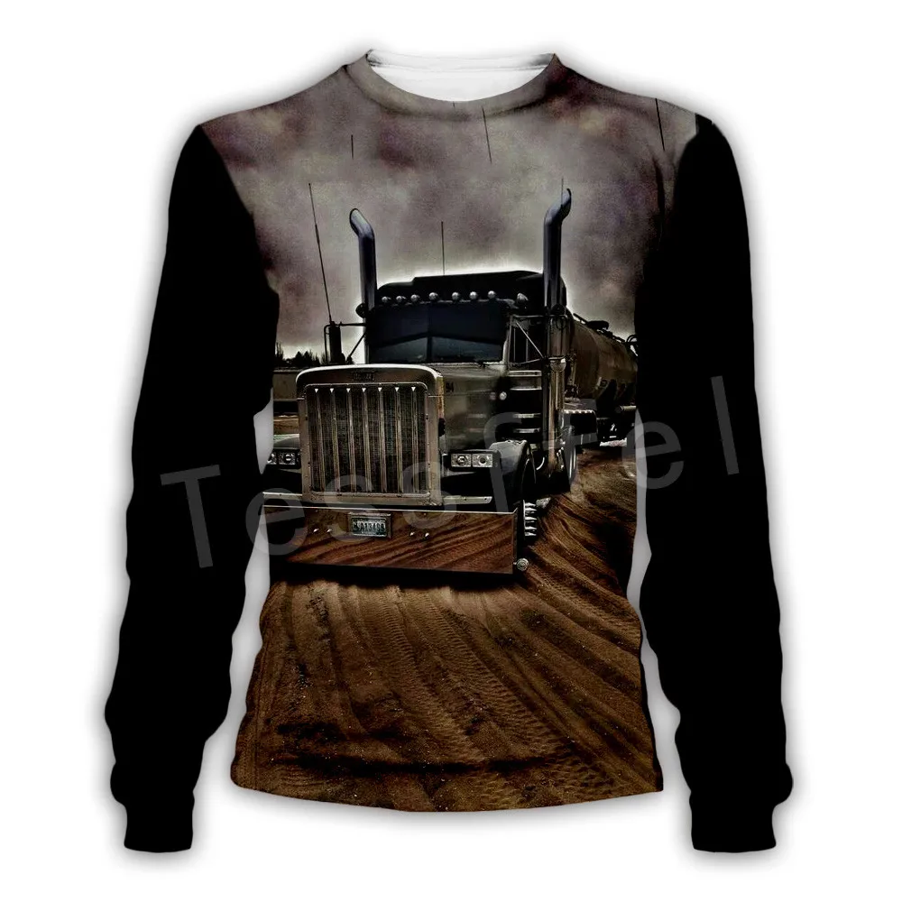Tessffel грузовик водителя грузовика пуловер спортивный костюм Новая мода Crewneck MenWomen 3D печатных толстовки/молнии/куртки S-7