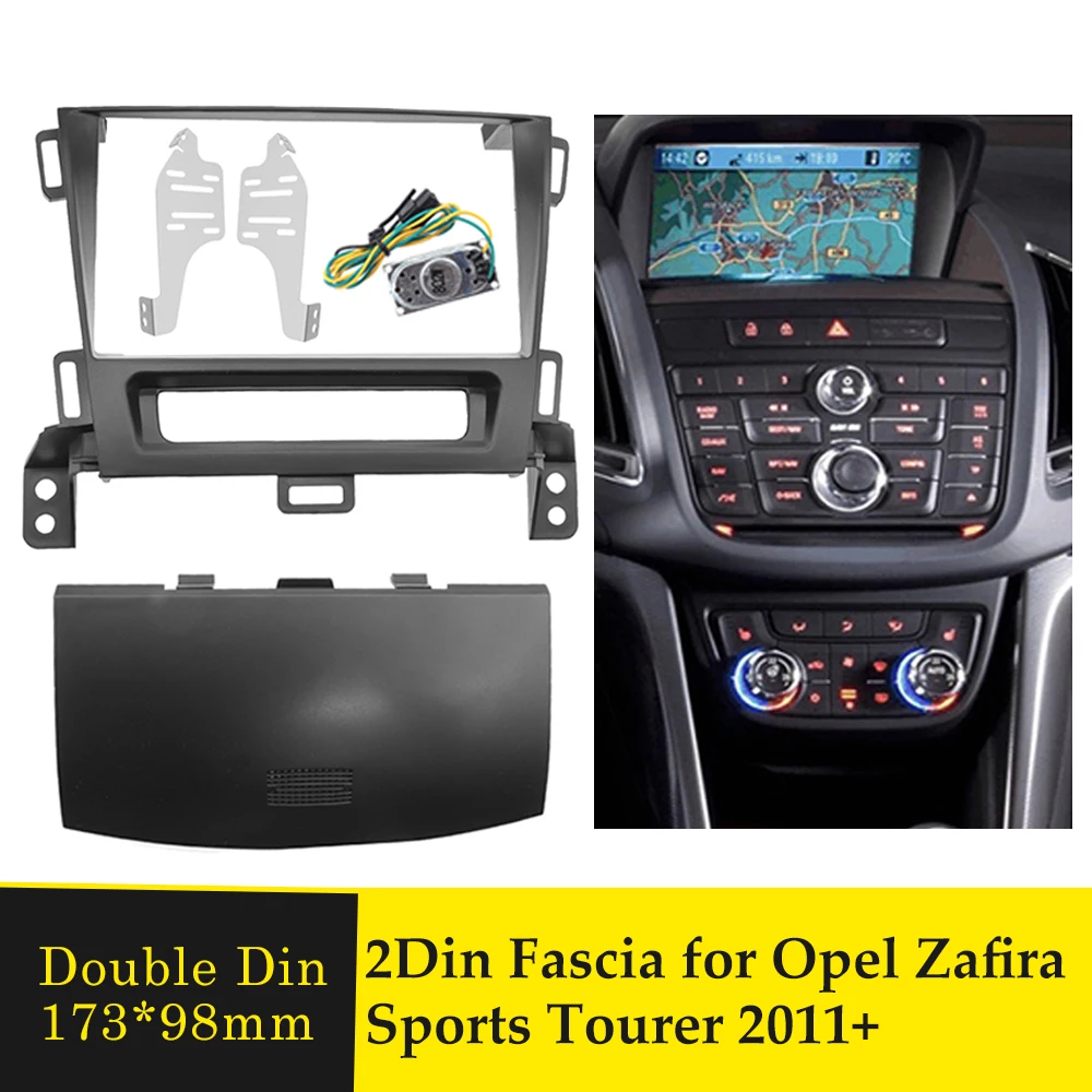 Carav 11-521 autoradio facia radio diafragma para Opel vaushall Zafira C 2-din 