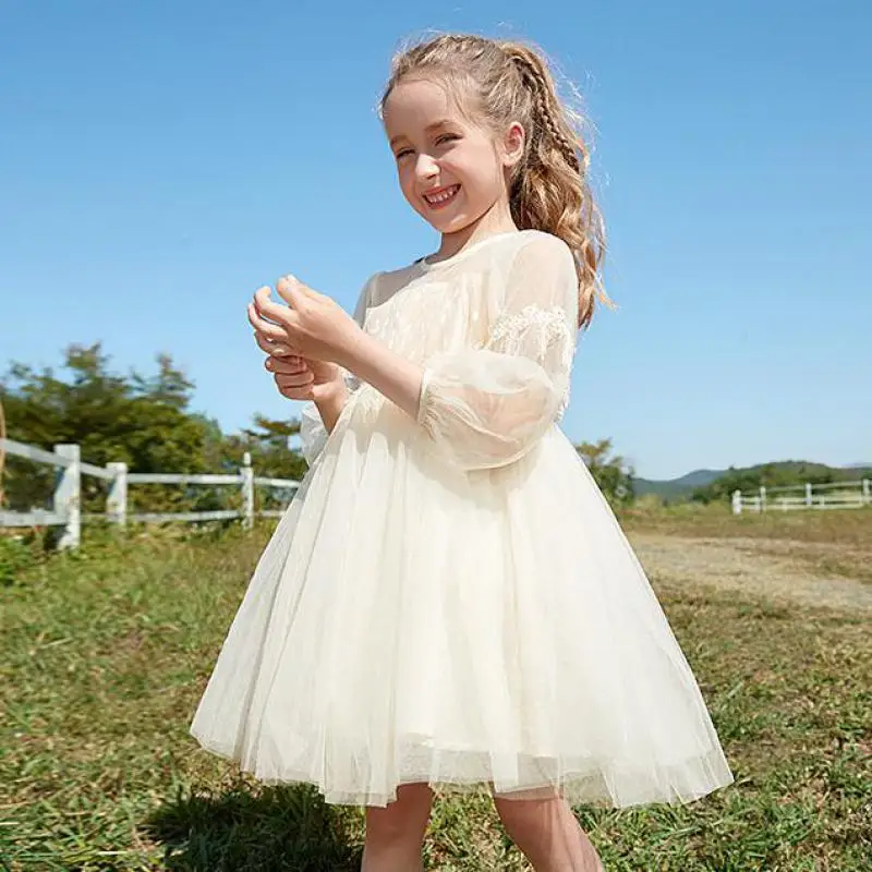 

Girls Dress Elegant Princess Dress Kids Dresses For Girl Carnival Costume Children Wedding Party Dress Long Sleeve Dresses