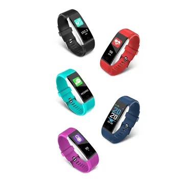 

ID115 PLUS Color Screen Smart Bracelet Sports Pedometer Watch Fitness Running Walking Tracker Heart Rate Pedometer Smart Band