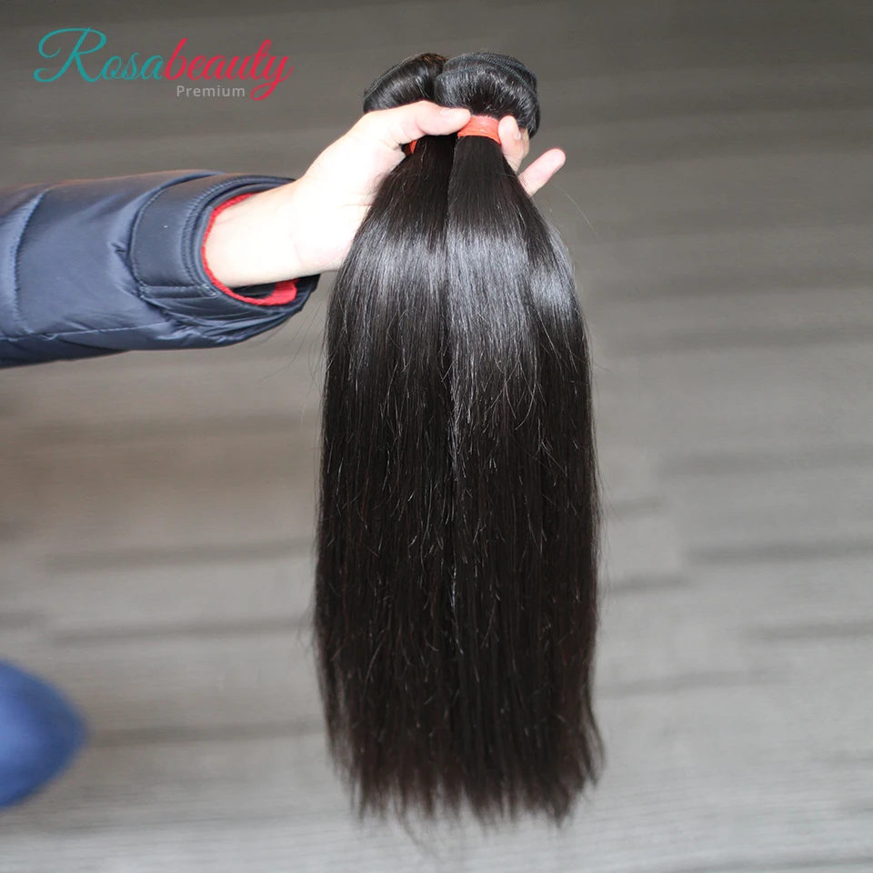 [Rosabeauty] OneCut волосы прямые 8-28 30 дюймов P бразильские Remy человеческие волосы 1 пучок с толстым концом натурального цвета