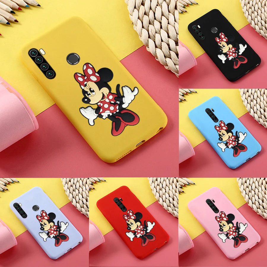 3D Cartoon Black Minnie Case For Xiaomi Redmi Note 8 Pro Soft Silicone Bumper Cover Xiomi Plus Phone |
