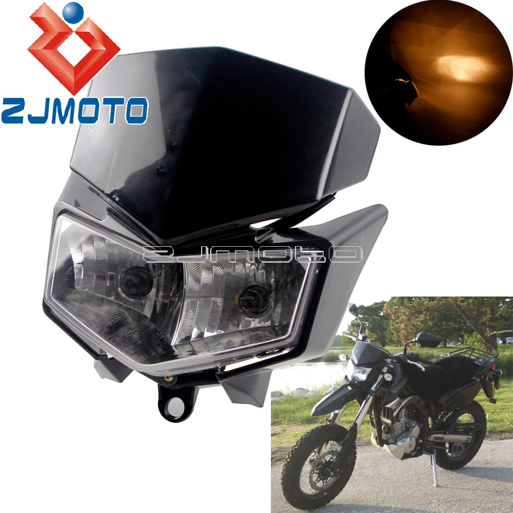 Hejse Passiv kapsel Dirt Bike Black Headlight Fairing For Kawasaki KLX250SF 2009 2010 KLX250  2008 2018 2019 Motocross Off Road Hi/Lo Beam Headlamp| | - AliExpress
