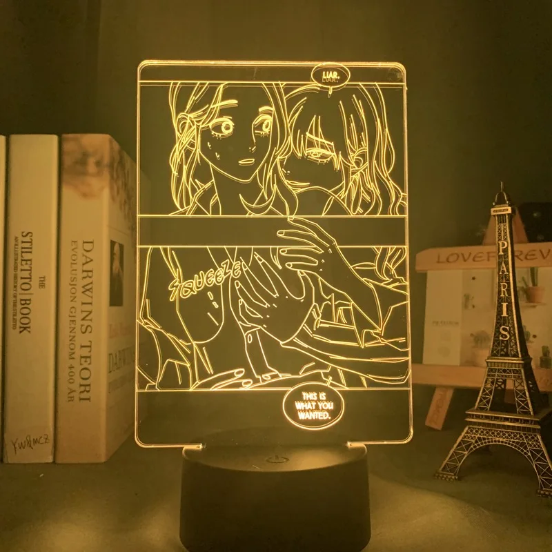 Yagami – Lâmpada noturna de LED de acrílico, presente de anime, nota de  morte, para decoração de quarto infantil, luz noturna