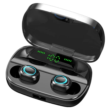 

S11-TWS Bluetooth Headset 5.0 Wireless Dual In-Ear Digital Display Stereo Sports IPX7 Waterproof Earphones 3500 MAh Battery