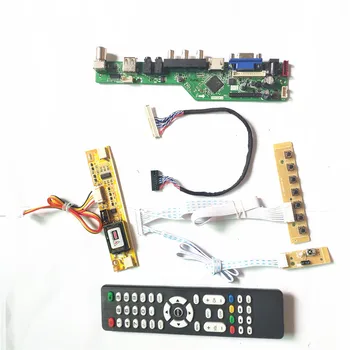 

For B154EW07 V2 M154EW01 V0 VGA HDMI AV USB LCD display Remote+Inverter+keyboard 2CCFL 30Pin LVDS T.V53 controller board DIY kit