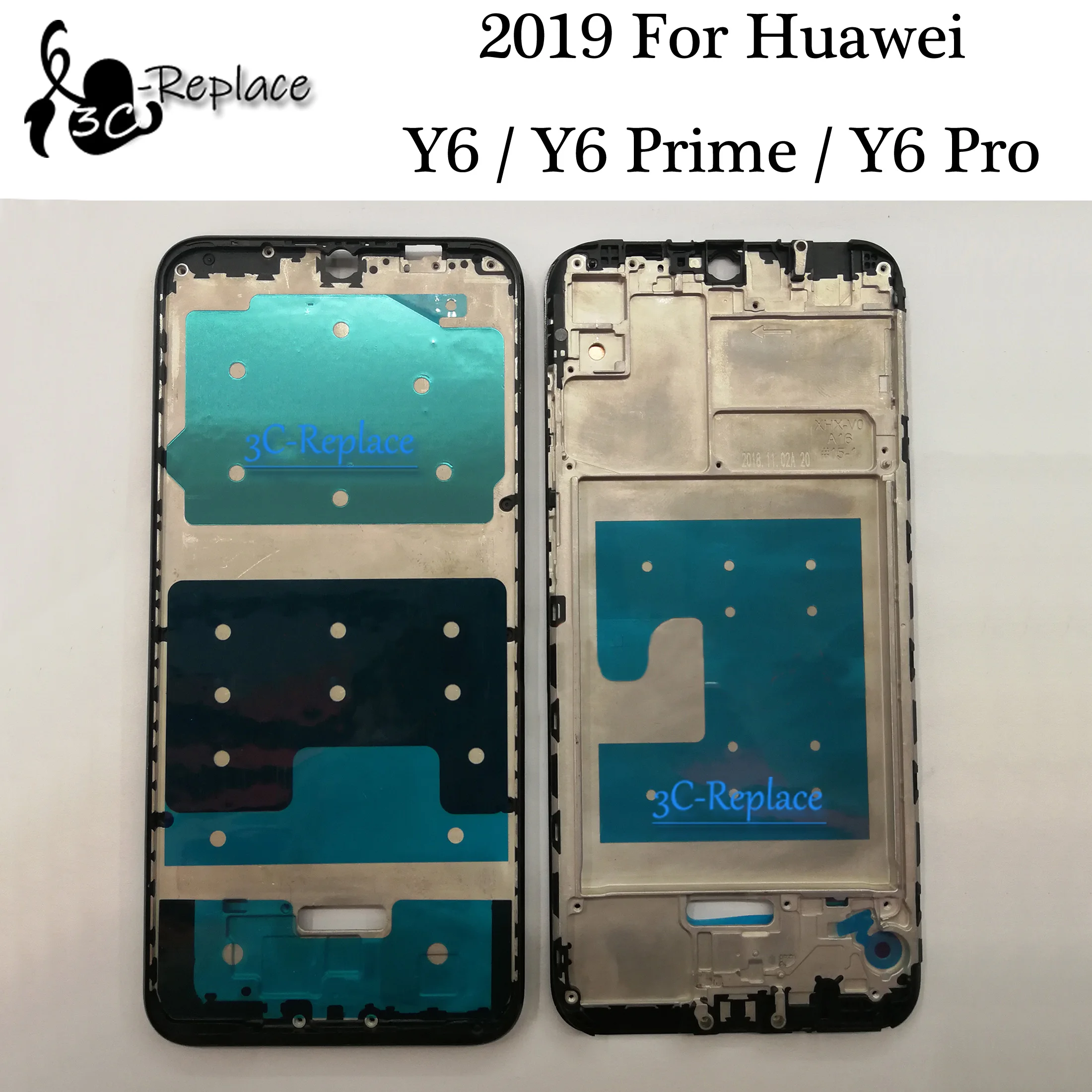 Для huawei Y6 /Y6 Prime /Y6 Pro передний корпус шасси пластина ободок ЖК-дисплея Лицевая панель рамка Передняя рамка
