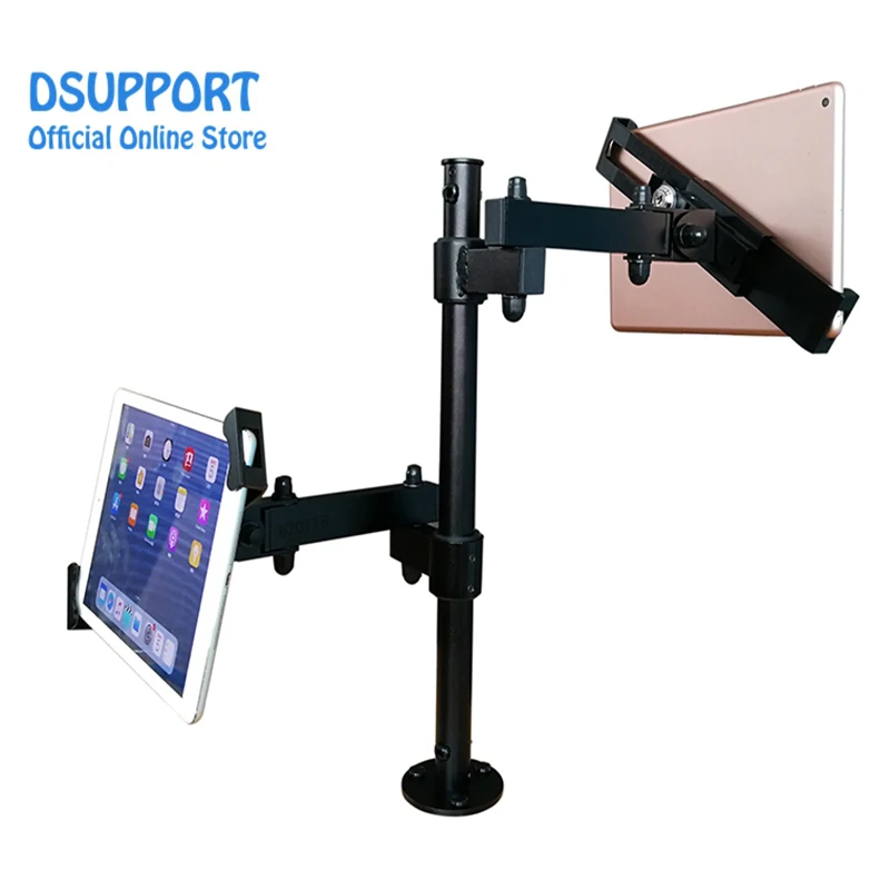Dual Arm Tablet Stand Holder Deskstand Mount Antithief For 713 Inch