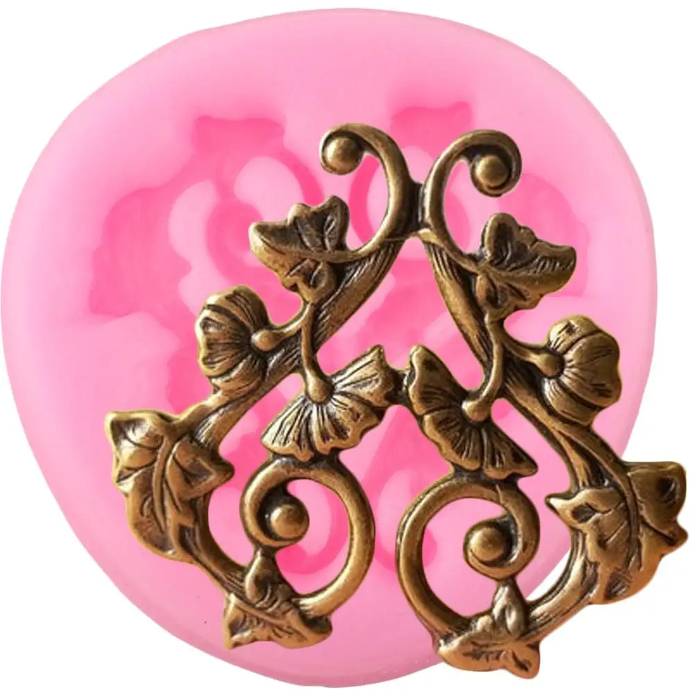 

Scroll Leaves Border Silicone Molds DIY Wedding Cupcake Fondant Cake Decorating Tools Polymer Clay Candy Chocolate Gumpaste Mold