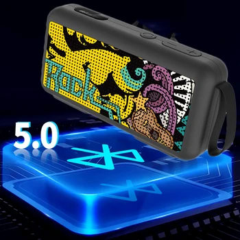 

HiFi Bluetooth 5.0 Speaker Wireless Portable Loudspeaker Music Player with MIC for Handsfree Support FM TF Card Play