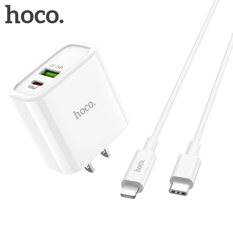 Сетевое зарядное устройство HOCO 18 Вт USB PD адаптер для быстрой зарядки QC3.0/2 0 быстрое