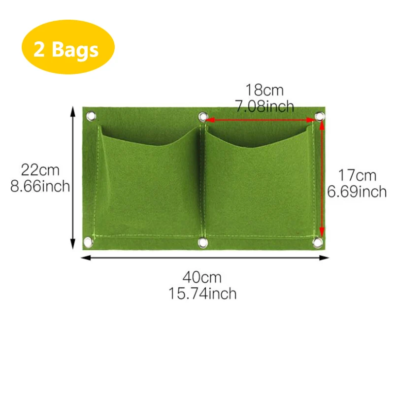 Pocket Wall Hanging Planting Bags Gardening flowers Plant Grow Pot Planter vegetables Home Garden Tool 