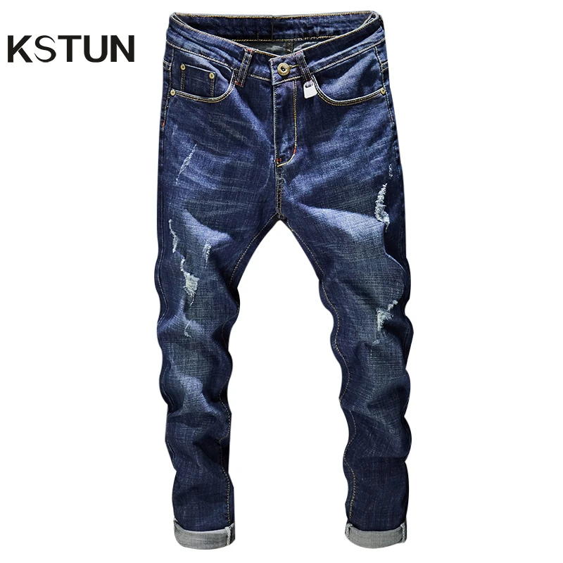 Dark blue slim jeans mens Clearance