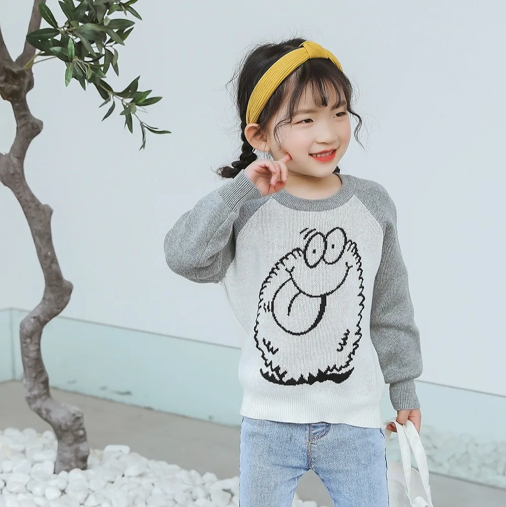 

New Autumn Baby Boys Sweater Toddler Girl Cartoon Jumper Knitwear Sweater Kids Warm Cotton Pullover Tops Christmas Baby Clothes