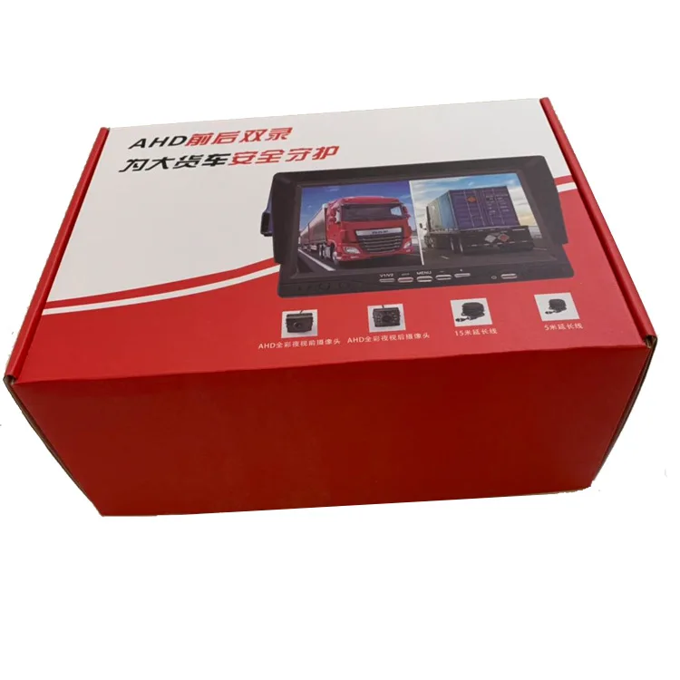 Горячие Новые 7 дюймов ips 2 с разделенным экраном 1024*600 AHD автомобильный монитор Регистраторы DVR с AHD фронтальная камера заднего вида камеры SD Card Запись