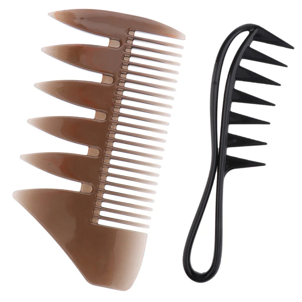2pcs Professional Mens Oil Hair Comb For Hairstyling,Hairdressing,Barbers Salon