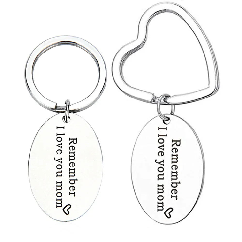 

Remember I love you mom Keychain Stainless Steel Keyring Mother's Day Gift for Mom