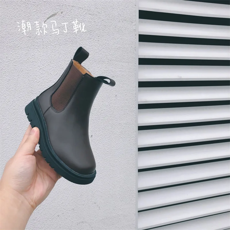 

Kids genuine leather Boots Children Chelsea Boots Girl Boots Winter Warm Booties Shoes Bottine Fille Zipper Toddler Boots