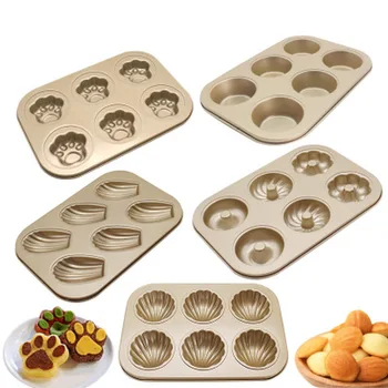 

Creative Chocolate Cake Mold Brownie Copper Steel Nonstick Baking Pan with Built-In Slicer Home Kitchen Bakeware Gadgets Tools