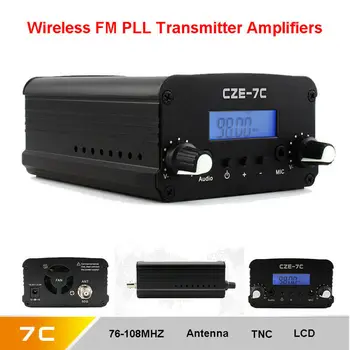 

FM PLL Transmitter CZE-7C Wireless Radio Stereo 76-108MHZ LCD TNC Antenna 1W/7W Radio Broadcasting Transmitter Antenna Kit