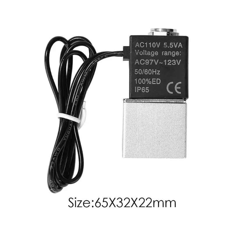 AC110V/AC220V 2 Way N/C пластиковый клапан соленоидной воды двухзначный двухсторонний прямой вид действия для управления электрическим оборудованием