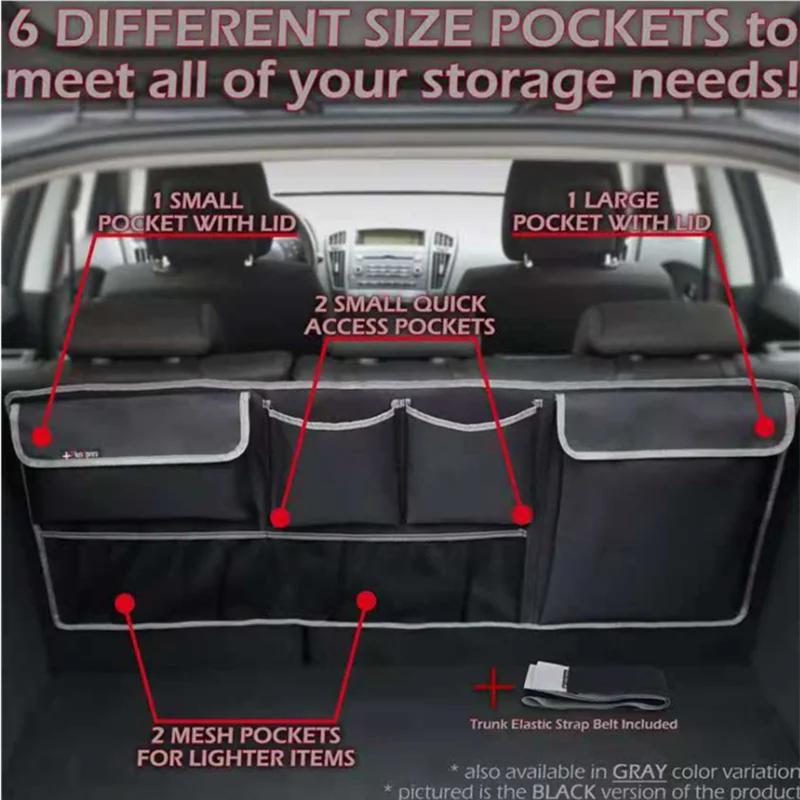 Car Trunk Organizer Trunk Organizer Car Interior Organizer Car Rear Seat Back Storage Bag Foldable Multi-Use Box Car Trunk Organizer Net Auto Stowing Tidying Auto Interior Accessories