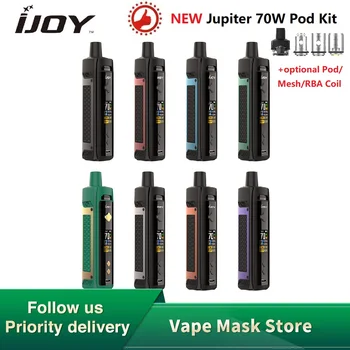 

Original IJOY Jupiter 70W Pod Kit w/ 0.6/0.2ohm Mesh Coil suit for RBA Coil Fit 18650 Battery E-cig Kit Vs Vinci X /TARGET PM80