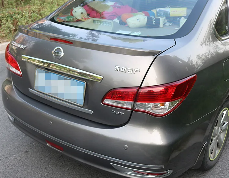Спойлер для 2007 2011 Nissan Sentra Bluebird 2008 2009 2010 ABS материал заднего крыла автомобиля