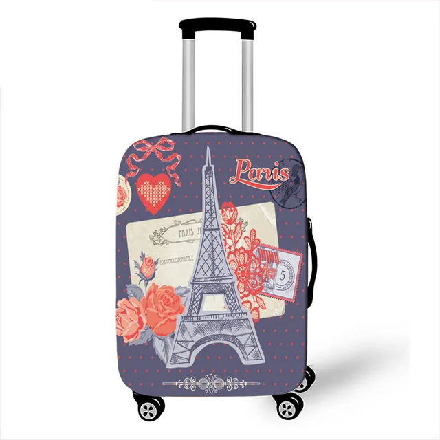 18-32 Inch Aircraft Travel Suitcase Cover Printed plane Elastic Luggage Protective Cover Anti-dust Trolley Case Travel Accessory - Цвет: as pictures