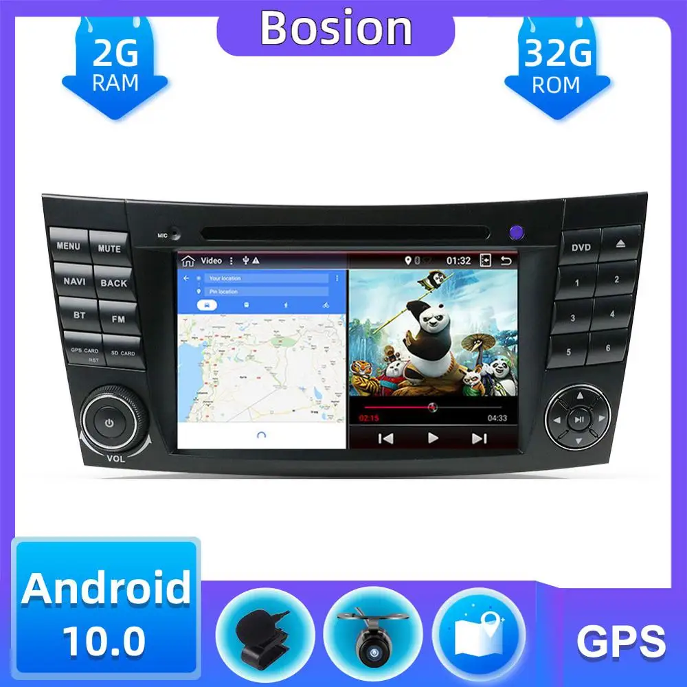 Автомагнитола 2 Din с DVD-плеером, Android 10, для Mercedes Benz E-Class W211 W463 W209 W220, USB, GPS-монитор, головное устройство для мультимедиа автомобиля Автомагнитола 2 Din с DVD-плеером, Android 10, для Mercedes Benz E-Class W211 W463 W209 W220, USB, GPS-монитор, головное устройство для мультимедиа автомобиля