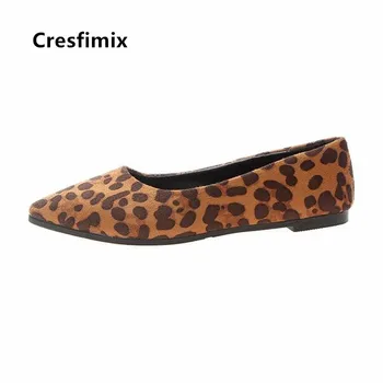 

Women Cute Light Weight Leopard Pointed Toe Slip on Flat Shoes Ladies Casual Comfort Summer Shoes Sweet Party Shoes G5719