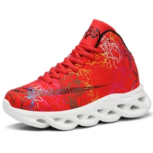 Новое поступление детская обувь уличная легкая Баскетбольная обувь для мальчиков и девочек оранжевые красные баскетбольные кроссовки для детей
