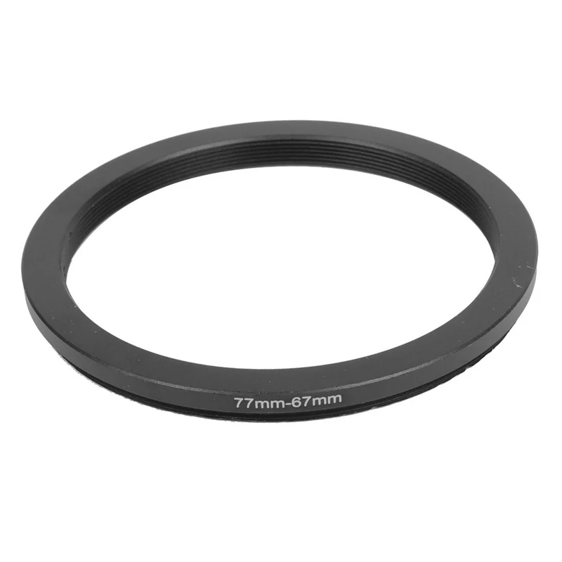 

77mm-67mm 77mm to 67mm Step Down Ring Adapter Black for DSLR Camera