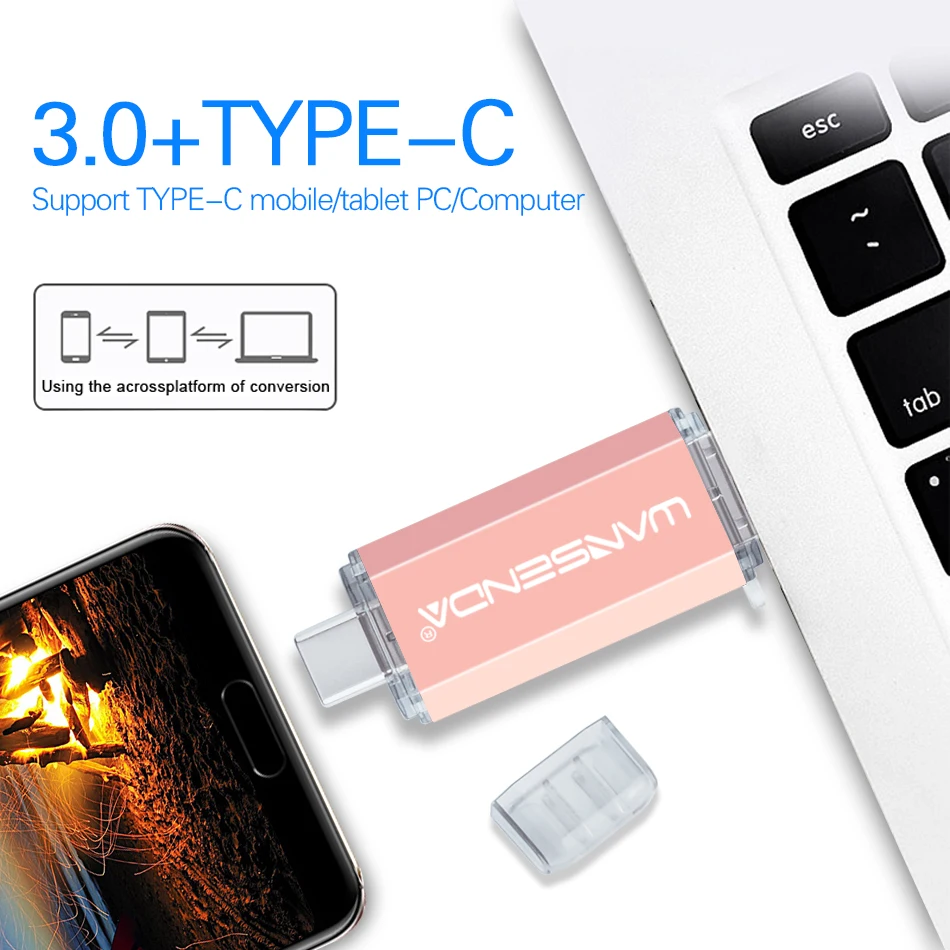 USB флеш накопитель 2 в 1 512 256 128 ГБ|USB флэш-накопители| |
