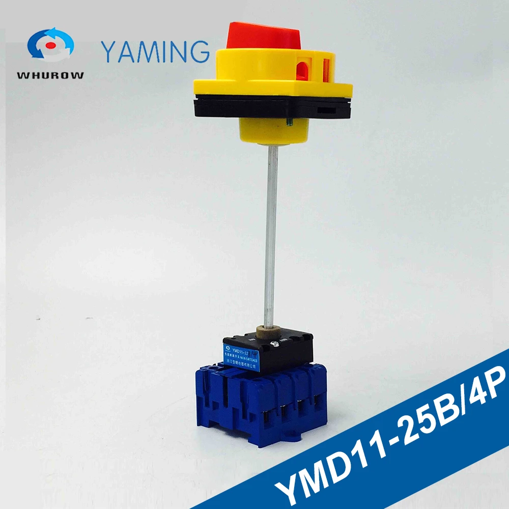 Изолятор переключатель YMD11-25B 4P 690 В с навесным замком алюминиевый полюс 25А нагрузки отключение питания Работа вне электрического шкафа