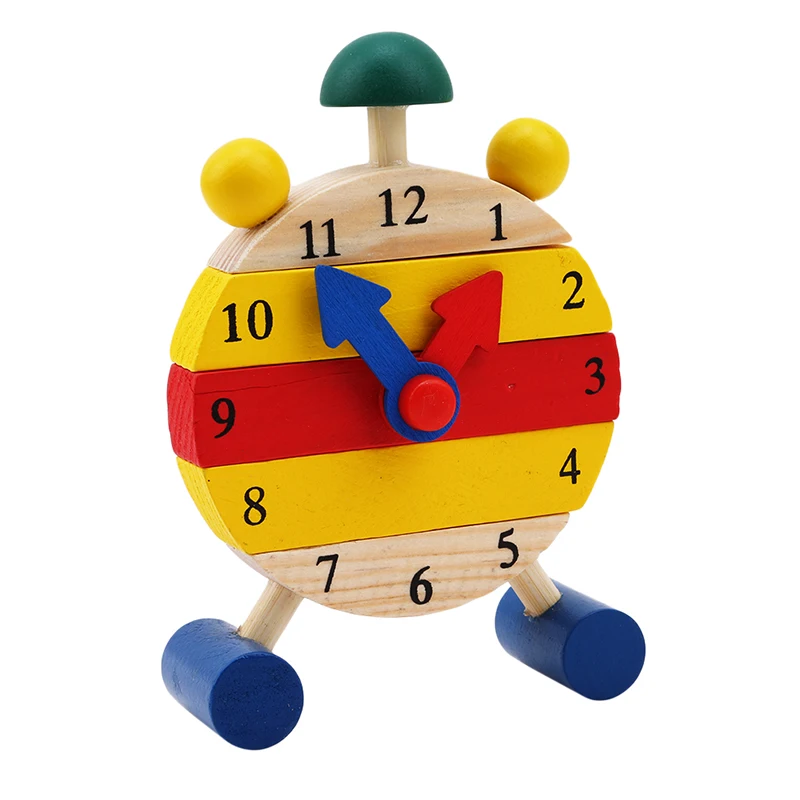 Mini Puzzle Clock Montessori Wooden Puzzles Toys Oyuncak For Children Digital Time Learning Education Educational Game Boys