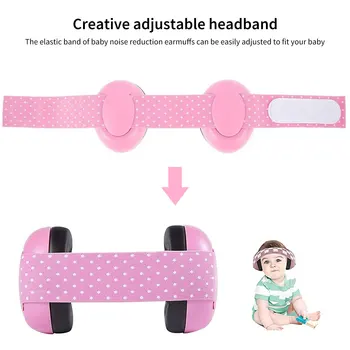 Baby Ear Safety Hear Protection Sleeping Earmuffs Reduction Noise Proof Headphone with Elastic Adjustable Headband NewbornInfant 1