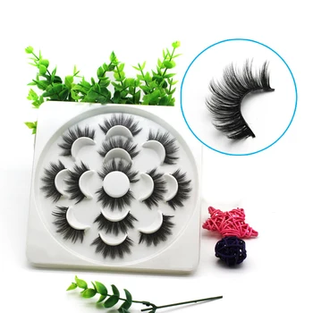 

7Pairs/set 6D Mink False Eyelashes Fluffy Soft Eye Lashes Lashes Thick Long Handmad Fake Eyelash Extension Makeup Natural 2020