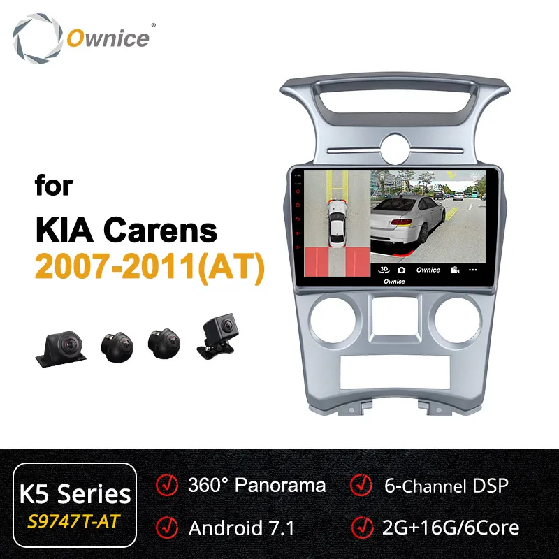 Ownice K3 K5 K6 Octa Core Android9.0 автомобильный DVD стерео радио gps плеер для Kia Carens 2007 2008 2009 2010 2011 4G DSP 360 панорама - Цвет: S9747-2 K5 Series